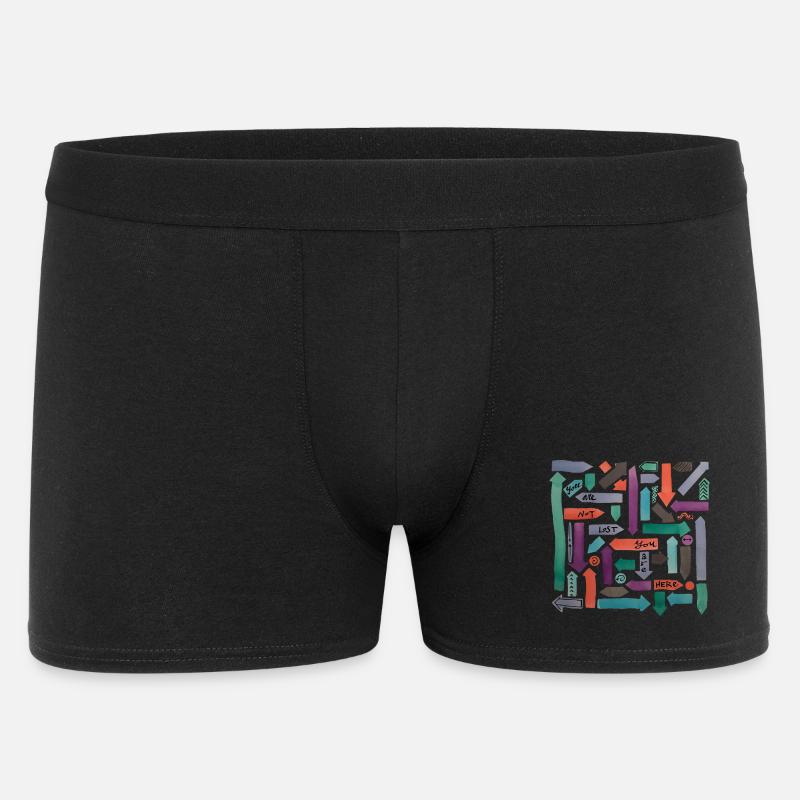 Tu n’es pas perdu, tu es là - Boxer Homme - noir