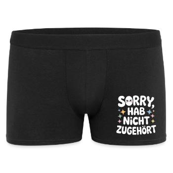 sorry didn't listen distracted anti social - Men's Boxer Shorts - black - Front