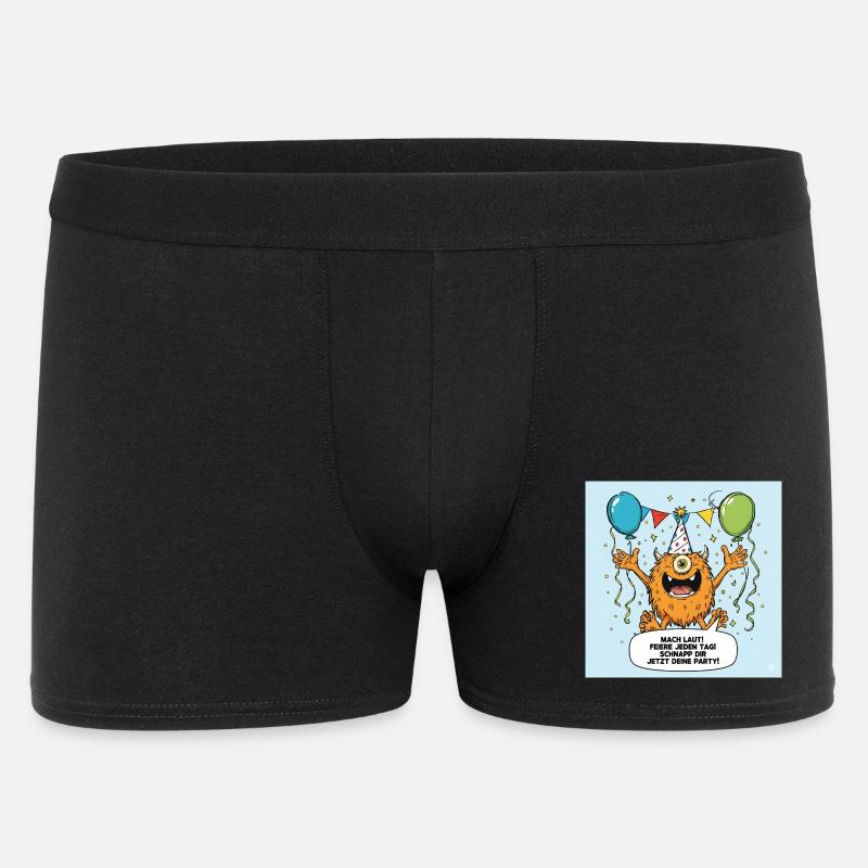 Party Monster mit Einäugigem Jubel - Männer Boxer Shorts - Schwarz