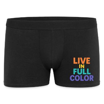 Live in Full Color Typography - Men's Boxer Shorts - black - Front