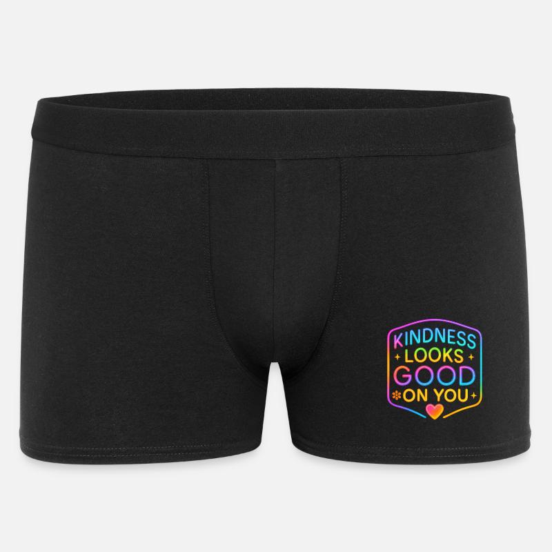 Kindness Neon steht dir gut - Männer Boxer Shorts - Schwarz