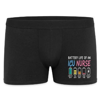 Battery level of an intensive care nurse Humor - Men's Boxer Shorts - black - Front
