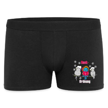 Dessin animé des oiseaux d’hiver – Hierrarchie drôle - Boxer Homme - noir - Devant