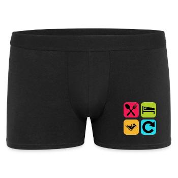 Eat Sleep Read Repeat Funny Quote Book - Men's Boxer Shorts - black - Front
