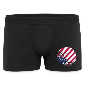 Patriotic Tennis Ball American Flag Sports Fan Gif - Men's Boxer Shorts - black - Front