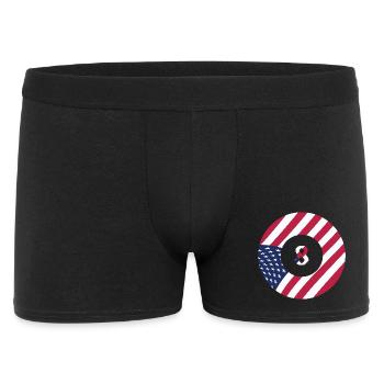 USA Flag 8 Ball Billiards Patriotic Pool Player - Men's Boxer Shorts - black - Front