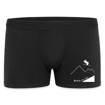 Born to ski - Men's Boxer Shorts - black - Front