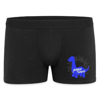 Papasaurier T-Rex Dinosaurier Vaterschaft Daddysaur - Männer Boxer Shorts - Schwarz - Vorne