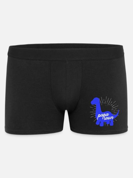 Papasaur T-Rex Dinosaure Paternité Daddysaure - Boxer Homme - noir