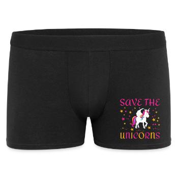 Save the unicorns - Men's Boxer Shorts - black - Front