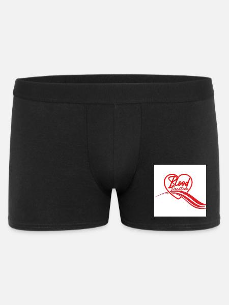 Blood Donation Heart Logo - Men's Boxer Shorts - black
