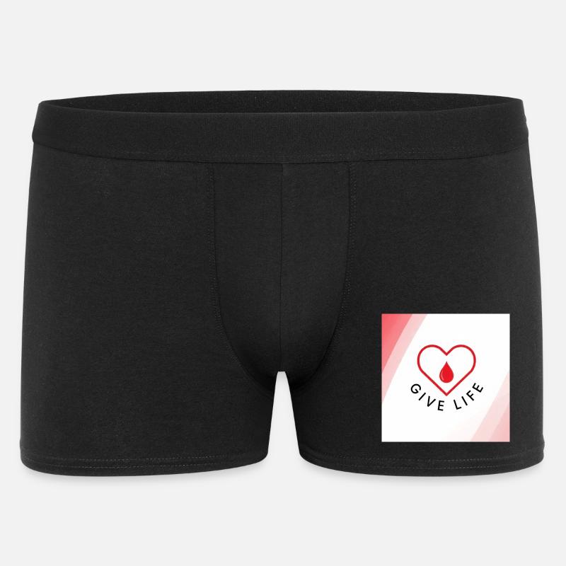 Schenken Sie Leben: Blutspenderherz - Männer Boxer Shorts - Schwarz