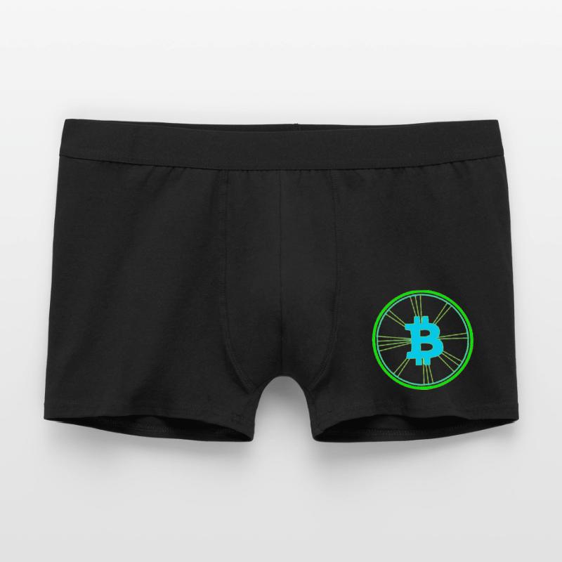 Bitcoin Wireframe Speed Future Vector Men's Boxer Shorts
