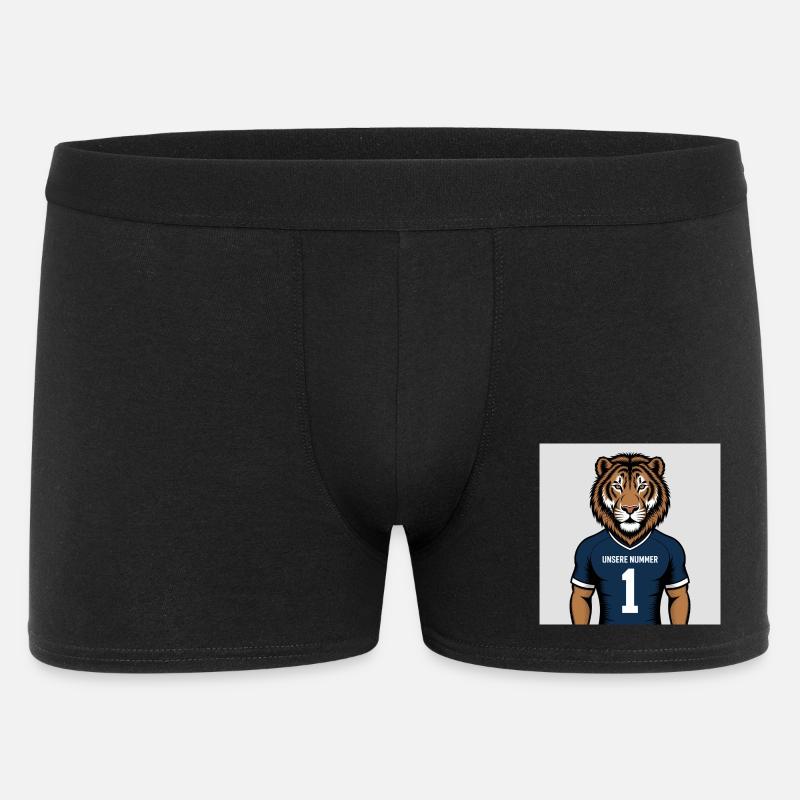 Imprimé du maillot mascotte du Tigre - Boxer Homme - noir
