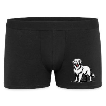 Golden Retriever in a Proud Pose - Men's Boxer Shorts - black - Front