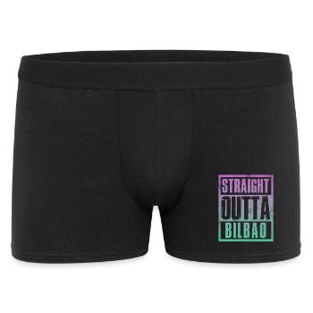 Straight outta Bilbao - Männer Boxer Shorts - Schwarz - Vorne