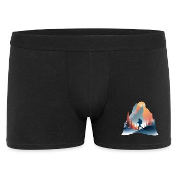 Randonnée en montagne – Respirer loin du bruit - Boxer Homme - noir - Devant