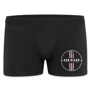 San Diego Koordinaten - Männer Boxer Shorts - Schwarz - Vorne
