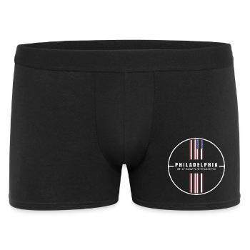Philadelphia Koordinaten - Männer Boxer Shorts - Schwarz - Vorne
