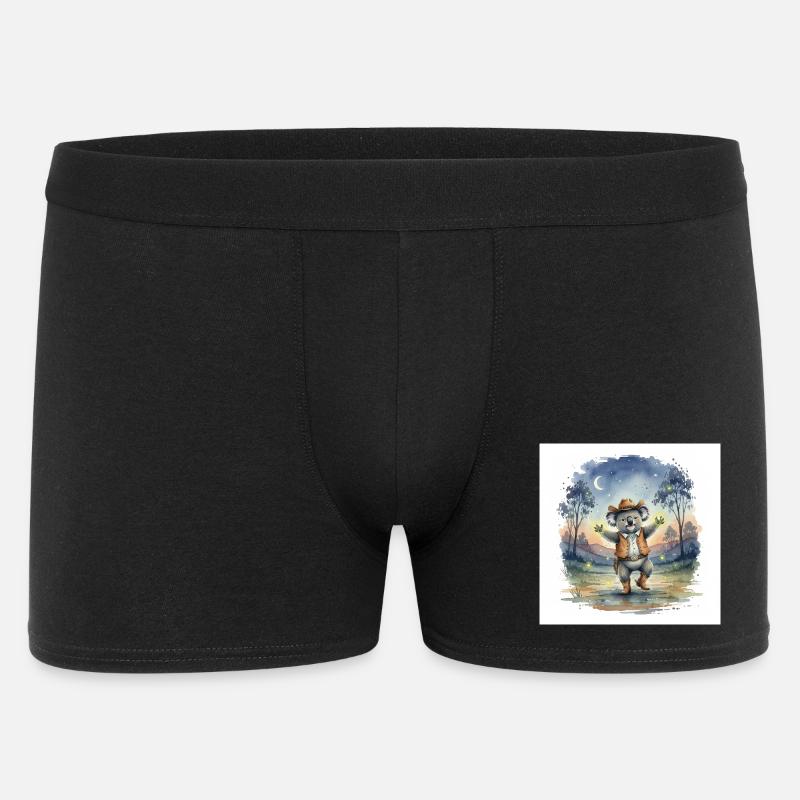 Mehni der cowboyKoala  - Männer Boxer Shorts - Schwarz