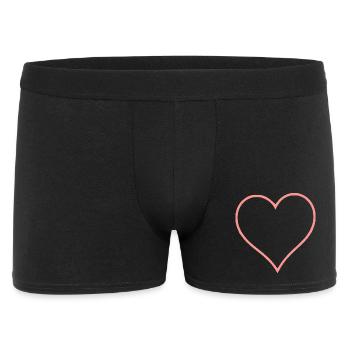 Valentines Pink Heart, Valentine's Day - Men's Boxer Shorts - black - Front