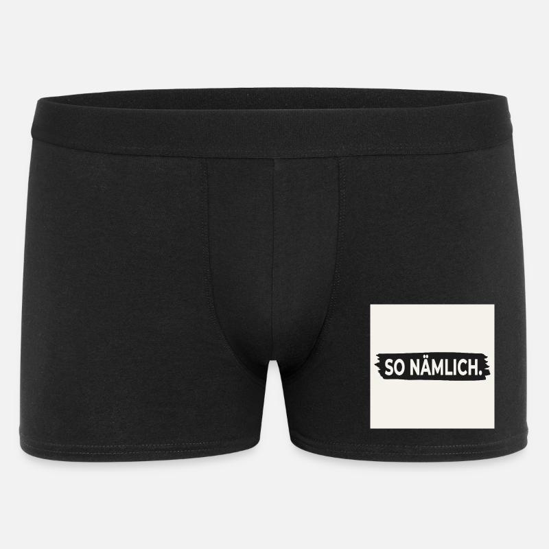 SO NÄMLICH. – Poster mit Statement Design - Männer Boxer Shorts - Schwarz