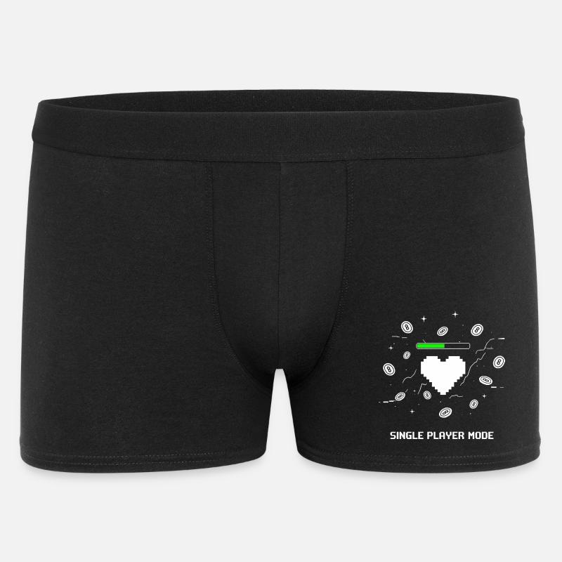 Single Player Mode Gamer Herz - Männer Boxer Shorts - Schwarz