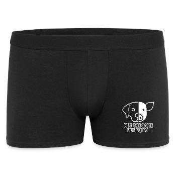 Hund Schwein - Männer Boxer Shorts - Schwarz - Vorne