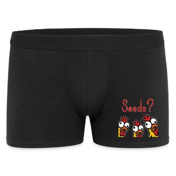 Crazy Chickens Eating Grains Hobby - Men's Boxer Shorts - black - Front