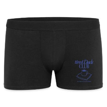 Tired Dads Club Kaffee - Männer Boxer Shorts - Schwarz - Vorne