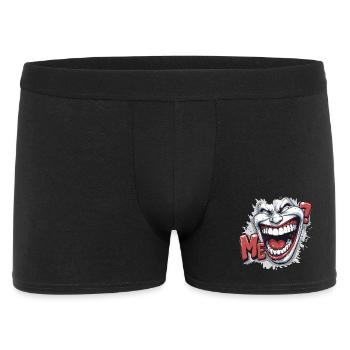 Crazy Laughing white face in a comics style - Men's Boxer Shorts - black - Front