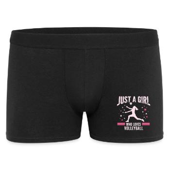 Girl loves Volleyball Quote - Men's Boxer Shorts - black - Front