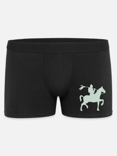 Chevalier guerrier à cheval - Boxer Homme - noir