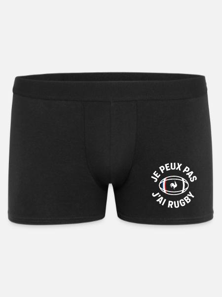 French Rugby Rooster – I Can't - Men's Boxer Shorts - black