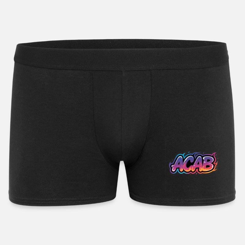 ACAB – Anti-Cops-Tee - Männer Boxer Shorts - Schwarz