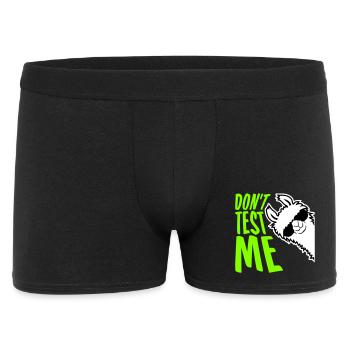 Don't Test Me Lama Naughty Funny Quote Saying Logo - Men's Boxer Shorts - black - Front
