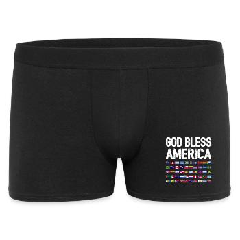 Que Dieu bénisse l’Amérique Continent Tous les pays Patrimoine - Boxer Homme - noir - Devant