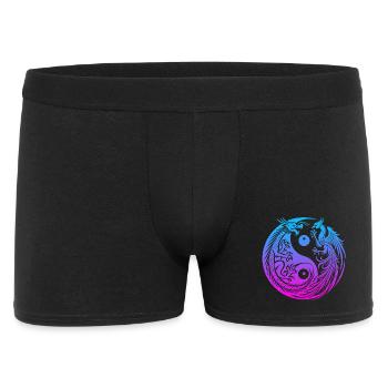 Dragon Yin Yang et Néon Phénix - Boxer Homme - noir - Devant