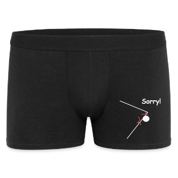 Tischtennis Sorry Lustige Sprüche - Männer Boxer Shorts - Schwarz - Vorne