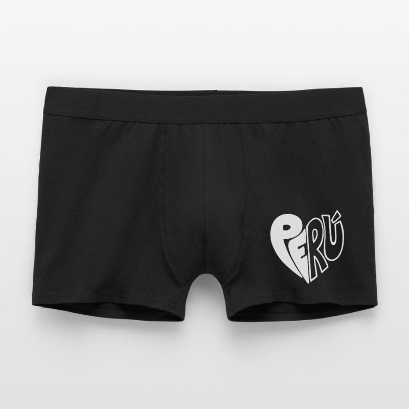 Logo dessiné à la main du Pérou - Variable de couleur Boxer Homme
