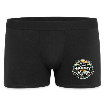Dont Hurry Be Happy Sloth - Men's Boxer Shorts - black - Front
