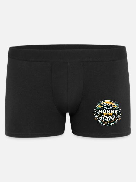 Dont Hurry Be Happy Sloth - Men's Boxer Shorts - black