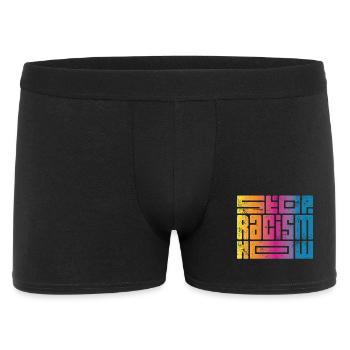 Arrêtez le racisme maintenant - Boxer Homme - noir - Devant