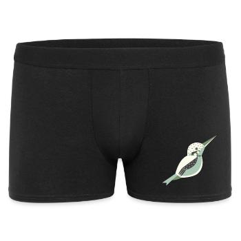 Martin-pêcheur de style géométrique avec pois L blanc - Boxer Homme - noir - Devant