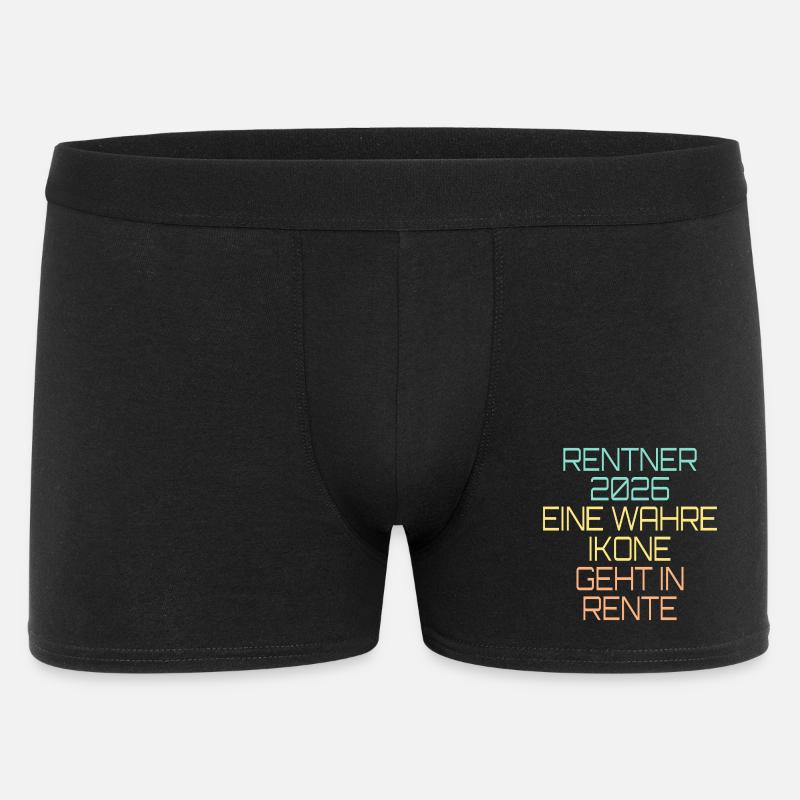 Rentner 2026 Ikone Rente - Männer Boxer Shorts - Schwarz