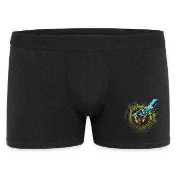 ordinateur main robot IA code cyborg numérique pc - Boxer Homme - noir - Devant