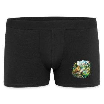Marmot forest landscape - Men's Boxer Shorts - black - Front