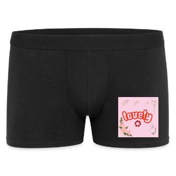 Lucky Neon Floral on Pink - Men's Boxer Shorts - black - Front
