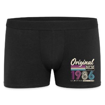 1986 Jahrgang Vintage Retro Geburtstag Geschenk - Männer Boxer Shorts - Schwarz - Vorne
