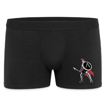 Spartiate Épée Bouclier Mascotte Spartan Legend - Boxer Homme - noir - Devant